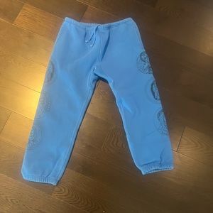 PLEASURES never worn electric blue embroidered sweatpants